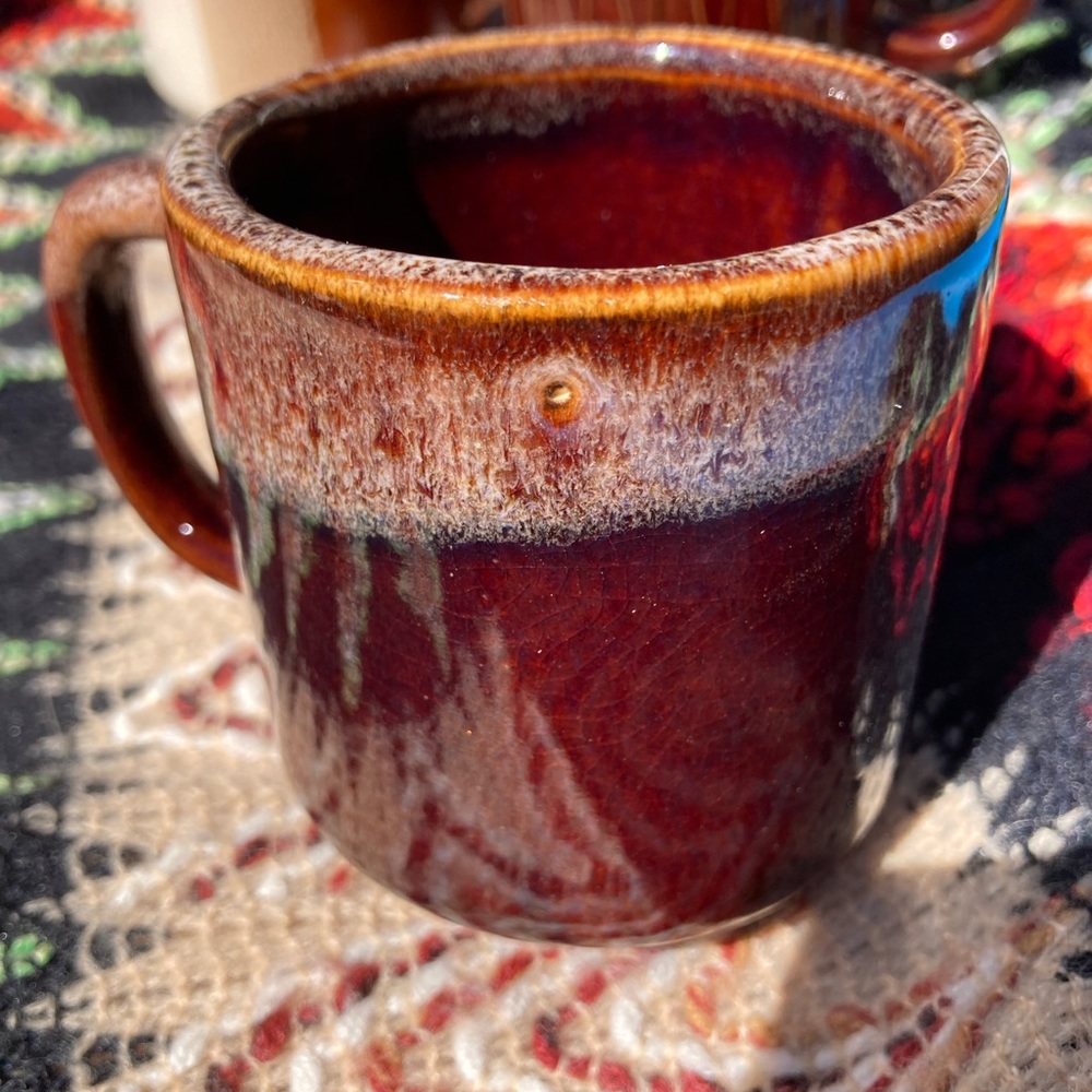 Vintage Japanese Pottery Mugs/Cups Multiple Styles Glaze/Designs Available (x2)